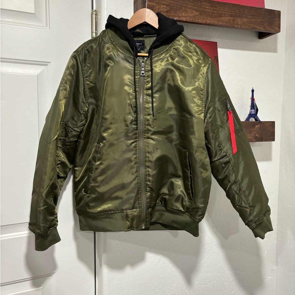 Olive Green Bomber Jacket